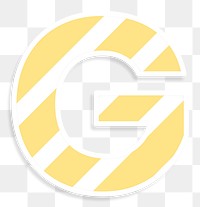 Letter g sticker typography png capital