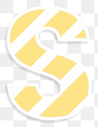 Letter s sticker typography png capital