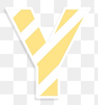 Letter y sticker typography png capital