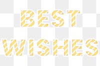Best wishes png word candy cane font