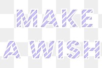 Make a wish png word candy cane font