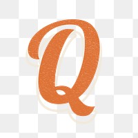 Letter Q png alphabet lettering