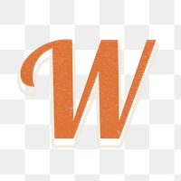 Letter W png handwriting font alphabet lettering