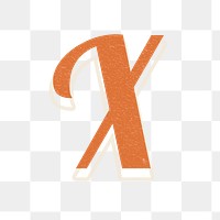 Letter X bold font lettering