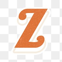 Letter Z retro bold font typography and lettering