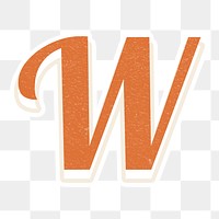 Letter W bold font lettering