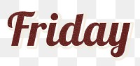 Retro word Friday typography design element