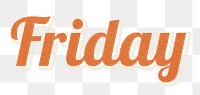 Retro word Friday typography design element