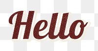 Retro word hello typography design element