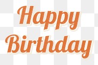 Retro word happy birthday typography design element