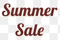 Retro word Summer Sale typography design element