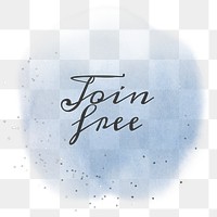  Join free png calligraphy on pastel blue