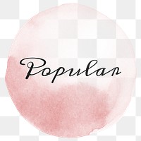 Black Popular calligraphy png on pastel pink