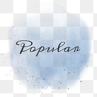 Popular calligraphy png on pastel blue