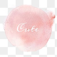 Cute calligraphy png on pastel pink 