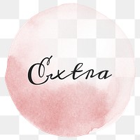 Extra calligraphy png on pastel pink watercolor