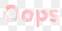 Png oops sticker holographic pastel