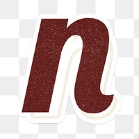 Letter N abc calligraphy handwriting font and typography png