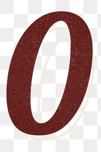 Red number 0 sign symbol icon transparent background png