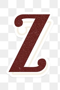 Letter  Z cursive stylish vintage font a to z lettering alphabet transparent png 