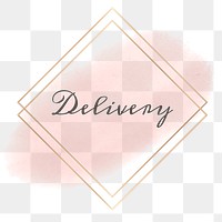 Delivery word png pastel frame