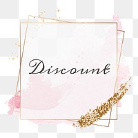 Discount word png feminine frame