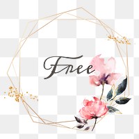 Free word png floral frame