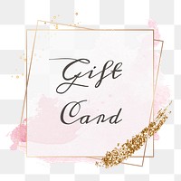 Gift card png feminine frame