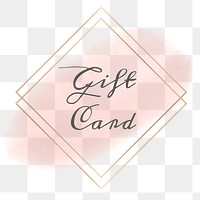 Gift card png feminine frame