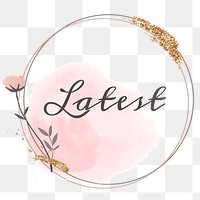 Latest word png floral frame