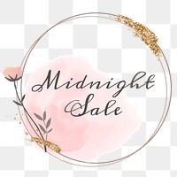 Midnight sale png floral frame