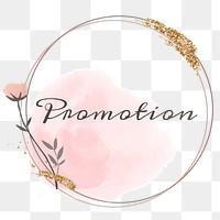 Promotion word png floral frame