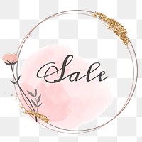 Sale word png floral frame