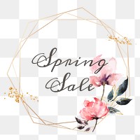 Spring sale png floral frame