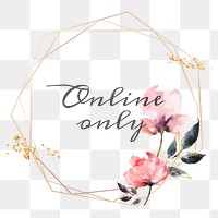 Online only png floral frame