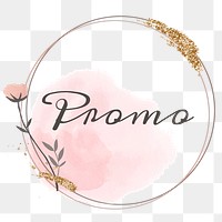 Promo word png floral frame