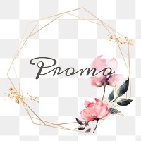 Promo word png floral frame