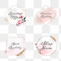 Pink sale offer png frame set