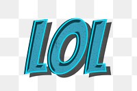 LOL word png retro font style illustration