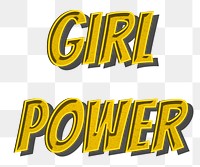 Girl power png retro typography