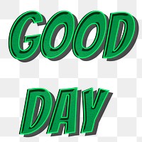 Good day png retro typography