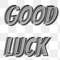 Good luck png word art typography