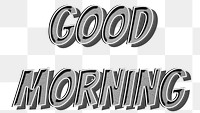 Good morning png cartoon font typography