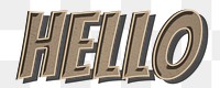 Hello png font word art comic typography