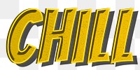 Chill retro comic png font typography