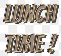 Lunch time! retro png comic typography font
