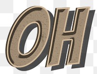png Oh retro word comic typography