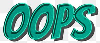 Oops png cartoon font typography