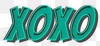 XOXO png retro cartoon font typography