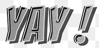 Yay! retro style png typography